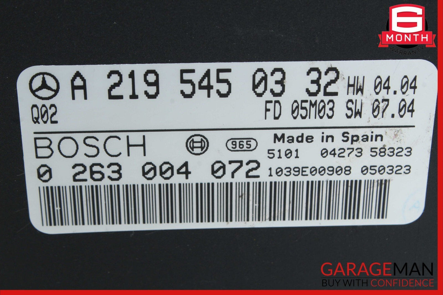 06-08 Mercedes W219 CLS55 CLS500 Parktronic Control Module Unit PDC 2195450332