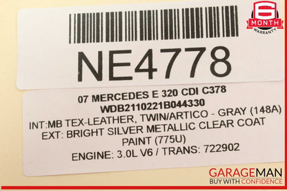 03-11 Mercedes W211 E320 CDI Body Control Module BCM 2115455332 OEM