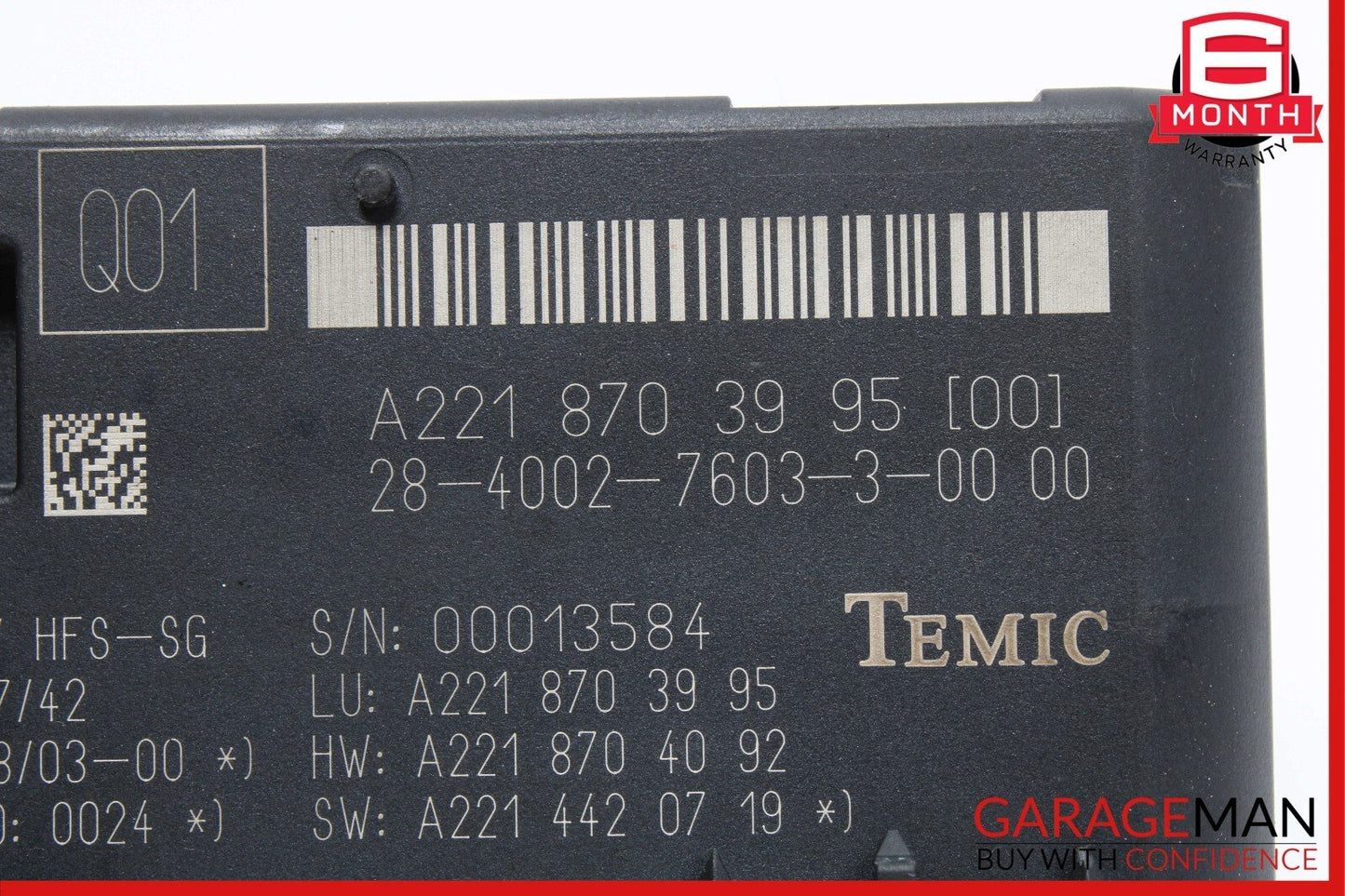 07-14 Mercedes W221 S550 CL550 Trunk Release Remote Open Close Module Unit OEM
