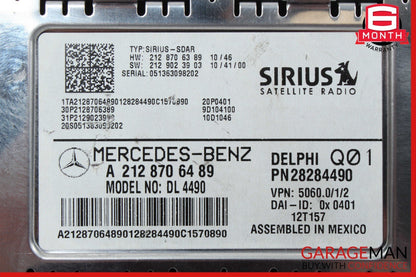 12-14 Mercedes C250 CLS500 SLK350 Sirius Satellite Radio Receiver Control Module