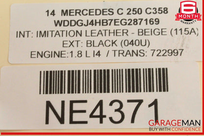 08-14 Mercedes W204 C250 Front Right Bumper Reinforcement Impact Bar Bracket