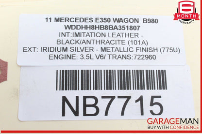 05-13 Mercedes W212 E350 Wagon Front Left Side Engine Timing Chain Cover Plate