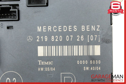 06-11 Mercedes W219 CLS500 CLS55 AMG Front Right Door Control Module Unit