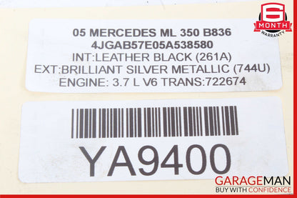 98-05 Mercedes W163 ML350 ML500 Rear Right Side Door Window Regulator Motor OEM