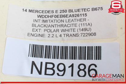 10-18 Mercedes W212 E250 Bluetec Rear SAM Fuse Box Relay Control Module OEM