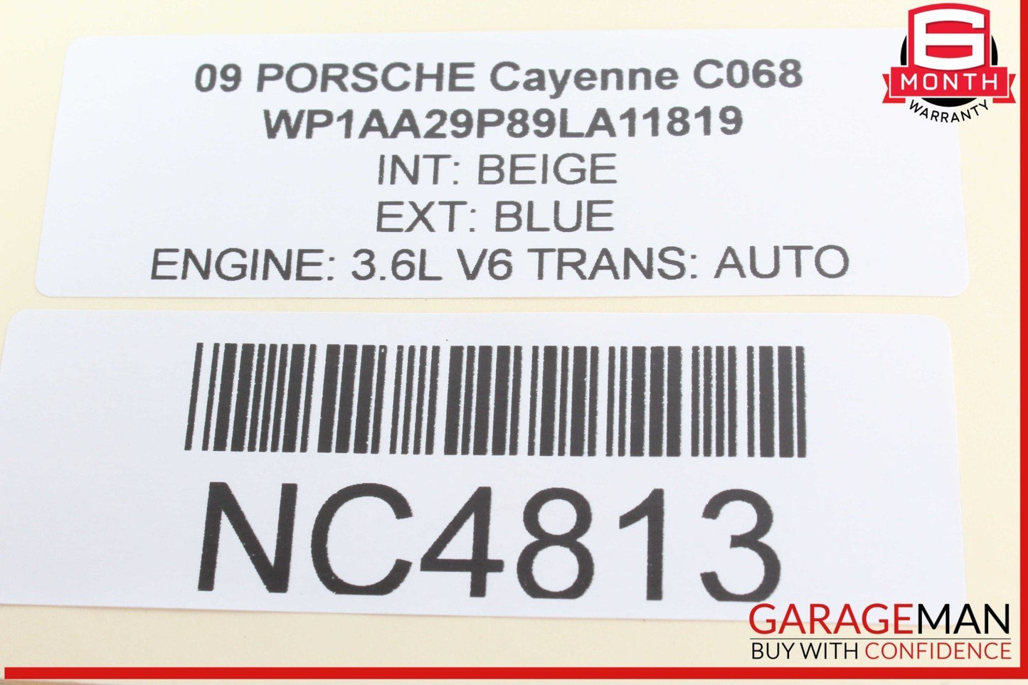 03-10 Porsche Cayenne 955 957 Rear Left Driver Side Window Regulator Motor OEM