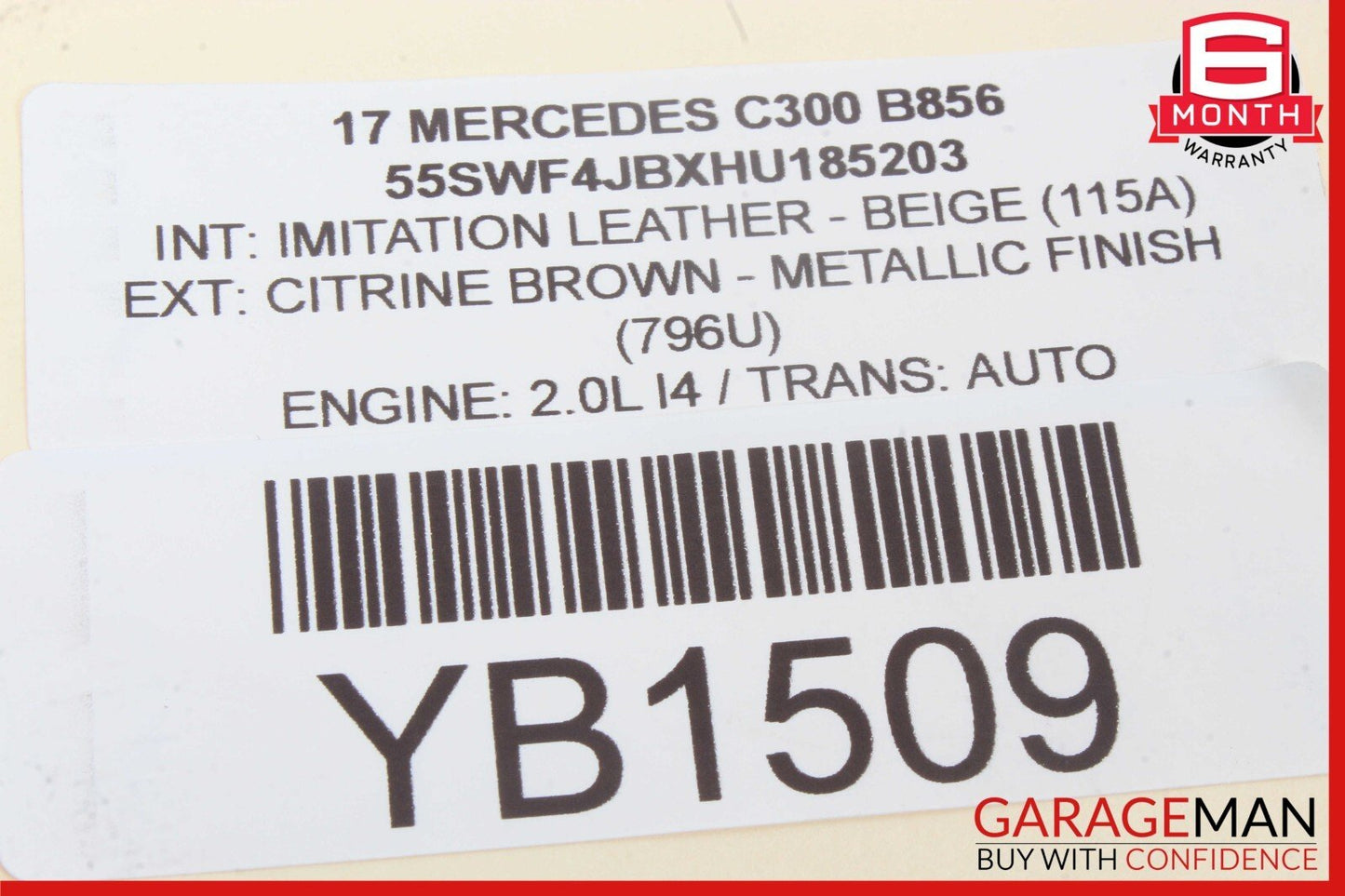 15-20 Mercedes W205 C300 C63 AMG Front Left Side Door Window Regulator Motor OEM