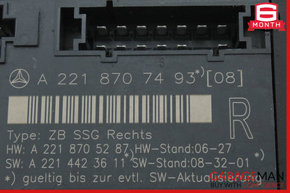07-13 Mercedes W221 S550 S400 Front Right Side Under Seat Control Unit OEM