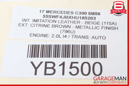 15-20 Mercedes W205 C300 C350e Right Side Exterior Door Handle Keyless Go OEM