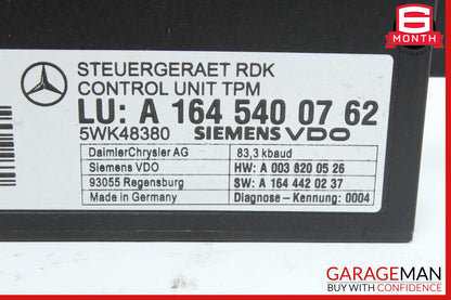 06-13 Mercedes X164 GL450 R350 TPMS Tire Pressure Control 1645404701 OEM