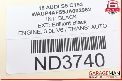18-24 Audi S5 RS5 Upper Steering Column Cover Trim Panel Black 8W0953512 OEM