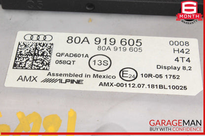 18-20 Audi Q5 Dash Dashboard GPS Navigation Radio Display Screen Monitor OEM