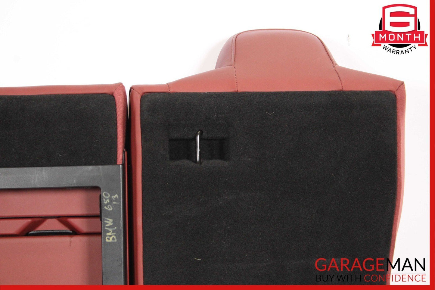 13-19 BMW 650i F06 Rear Top Upper Seat Cushion Cover Armrest Assembly Red OEM