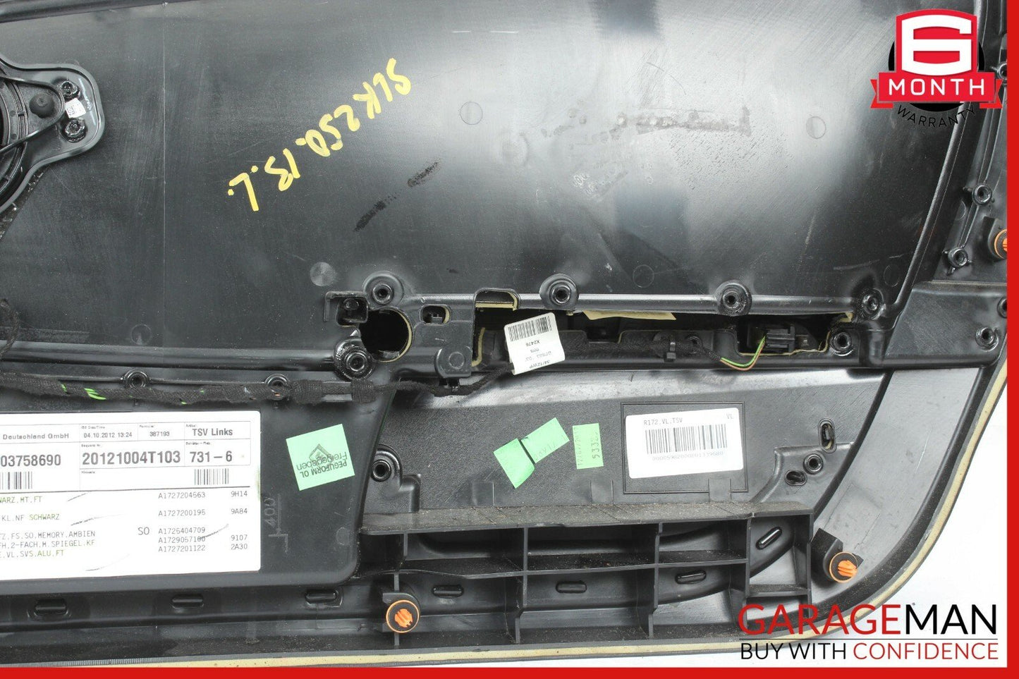 12-16 Mercedes R172 SLK250 Front Left Side Interior Door Panel Assembly Black
