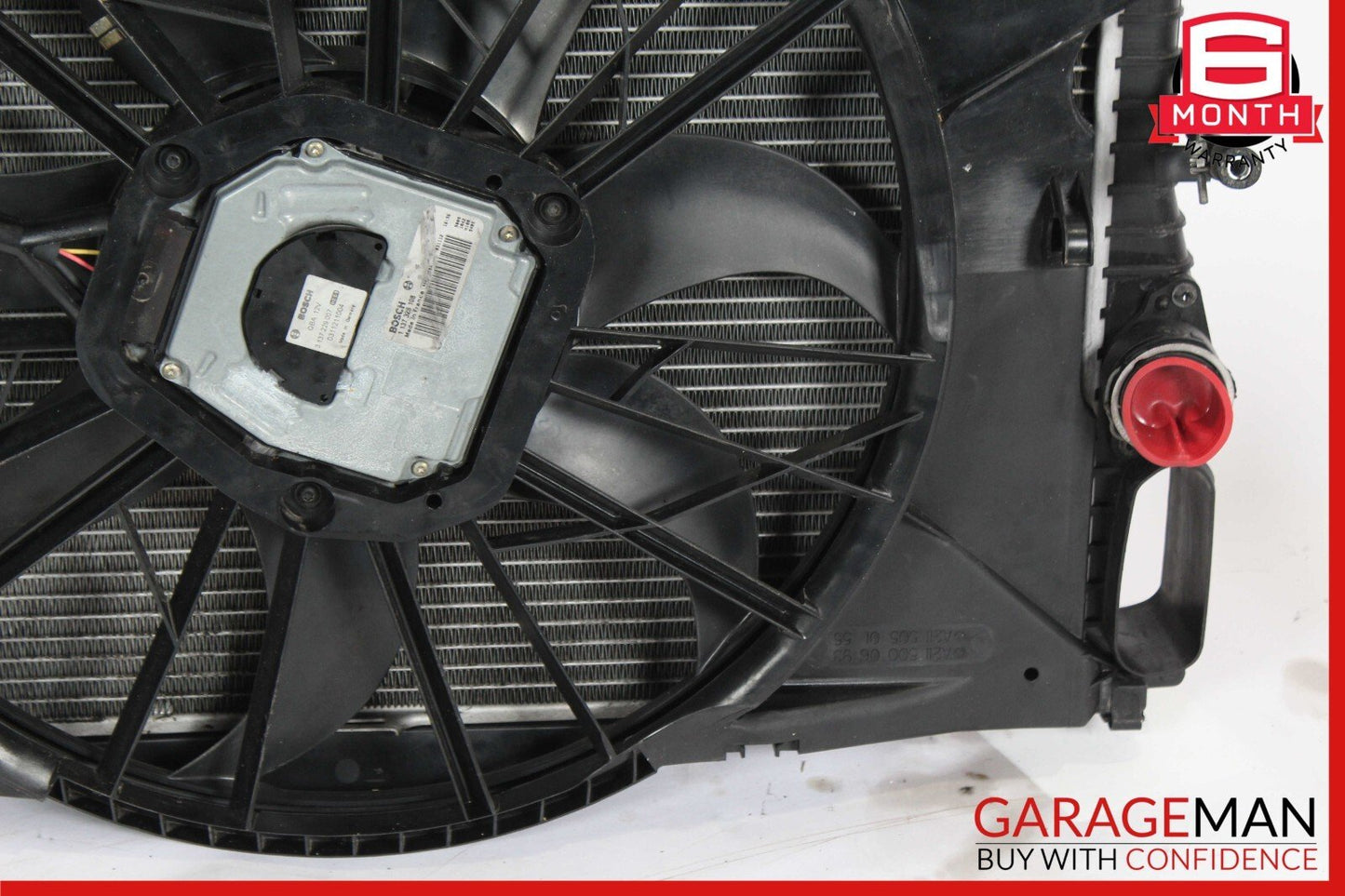 06-09 Mercedes W219 CLS500 Engine Cooling Radiator AC A/C Condenser Fan Assy