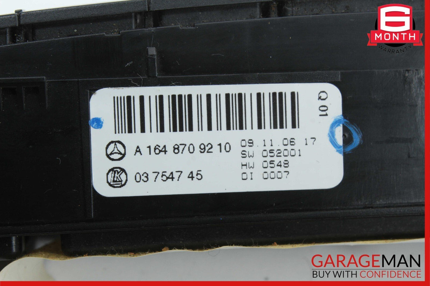 06-12 Mercedes X164 GL450 ML550 Hazard Light Control Switch Panel Unit OEM