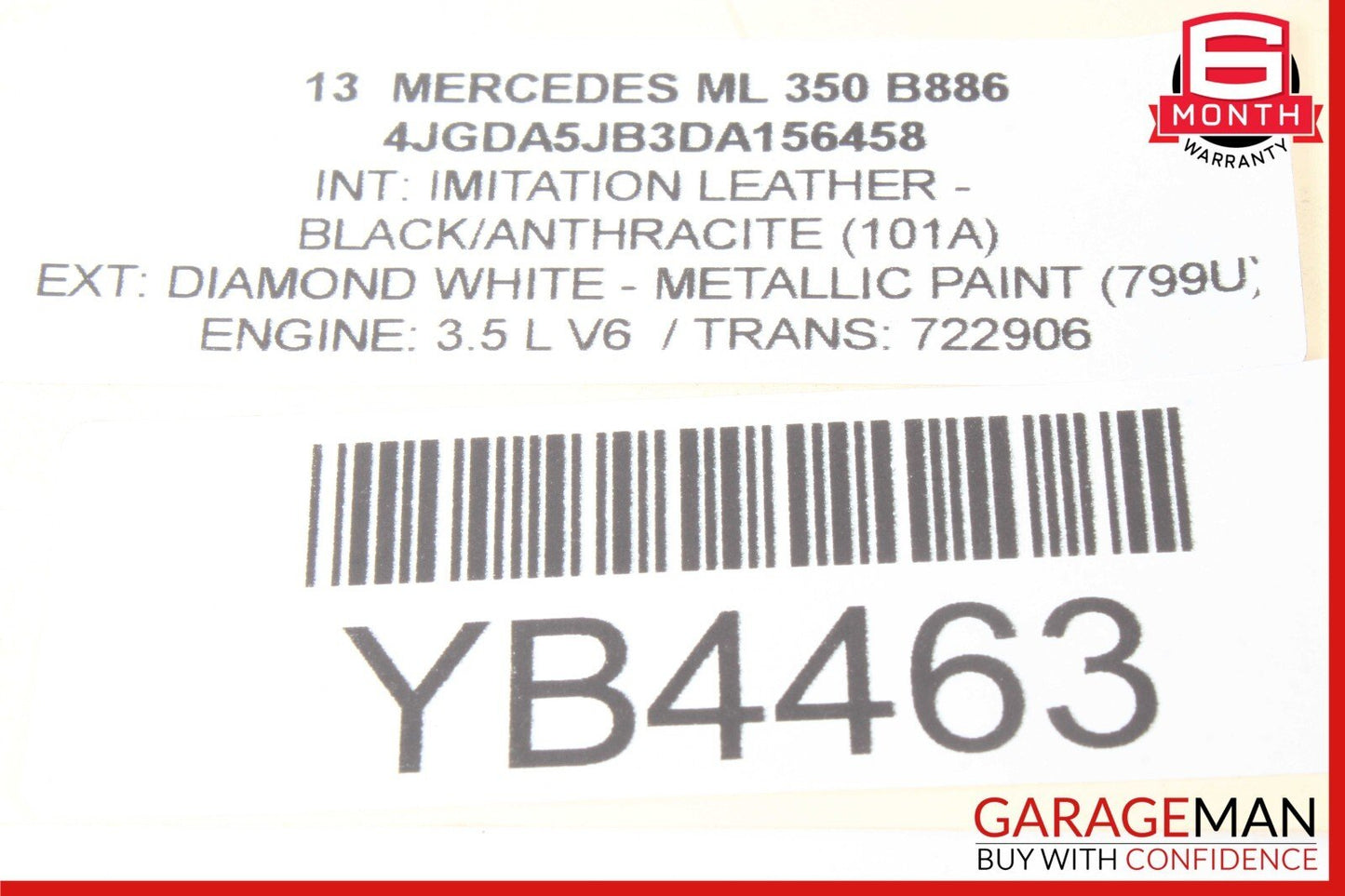 12-15 Mercedes W166 ML350 ML63 AMG Rear Right Side Bumper Mount Bracket OEM
