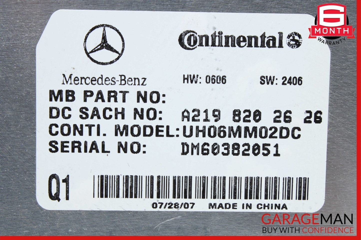 06-12 Mercedes W251 R350 E350 ML550 CLS550 Communication Control Module Unit