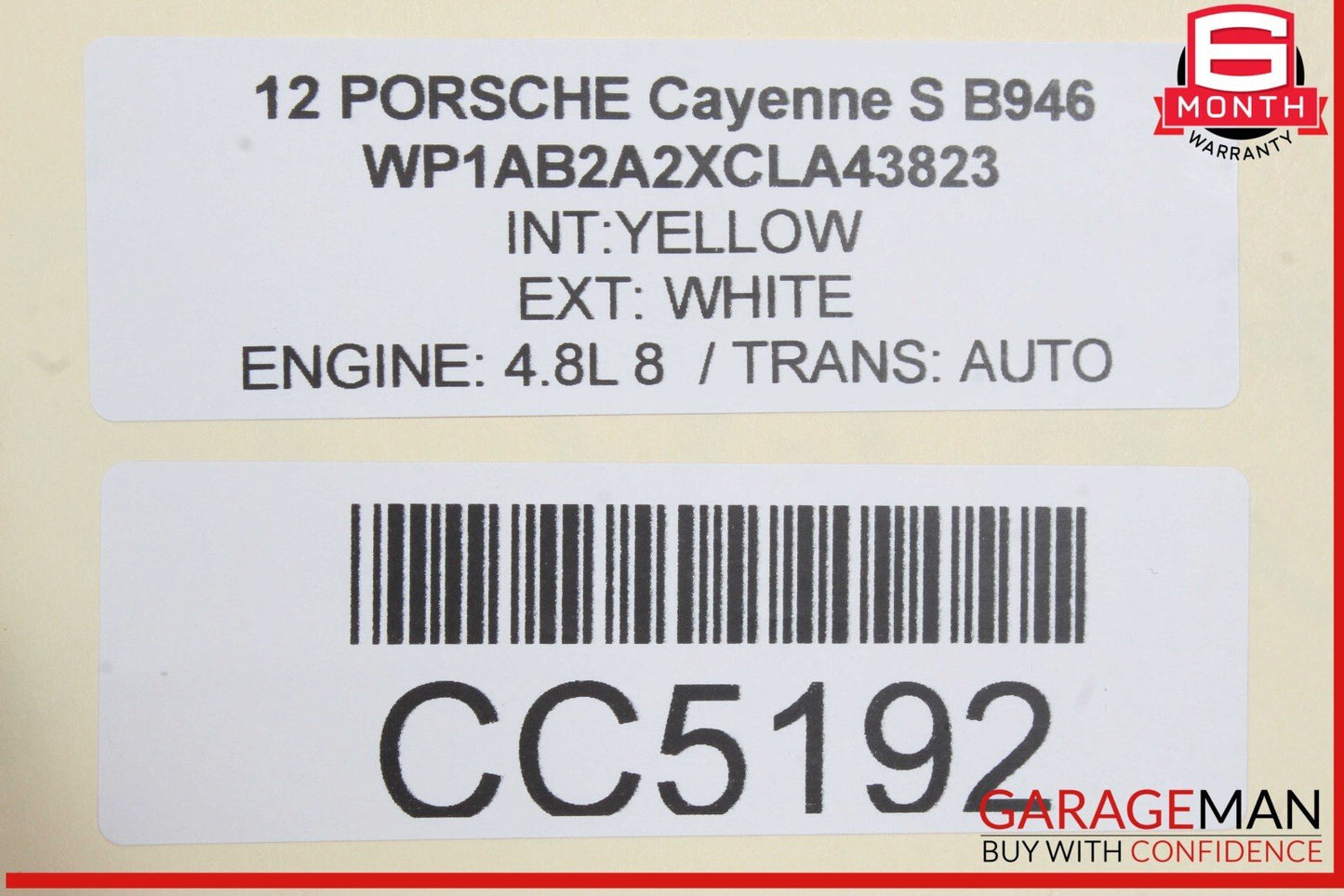 11-18 Porsche Cayenne 958 Rear Left Side Interior Door Panel Trim Assy OEM