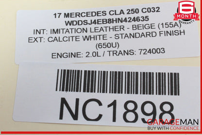 14-19 Mercedes W117 CLA250 Front Right Exterior Door Handle Keyless Go OEM
