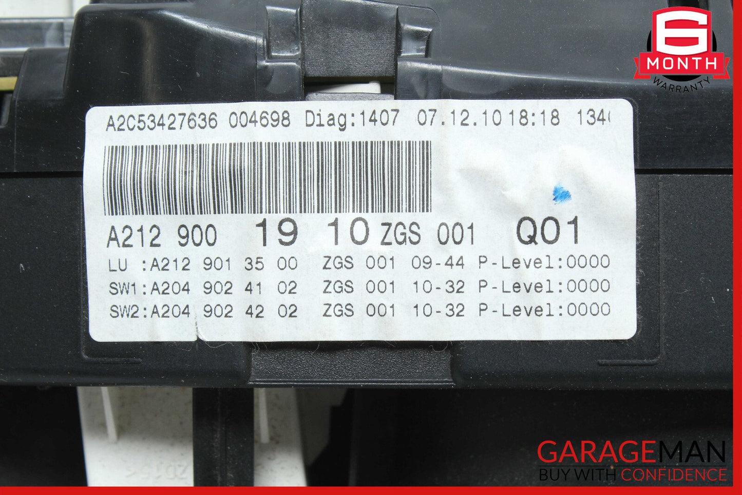 10-13 Mercedes W212 E350 E550 Instrument Cluster Speedometer 2129001910 OEM