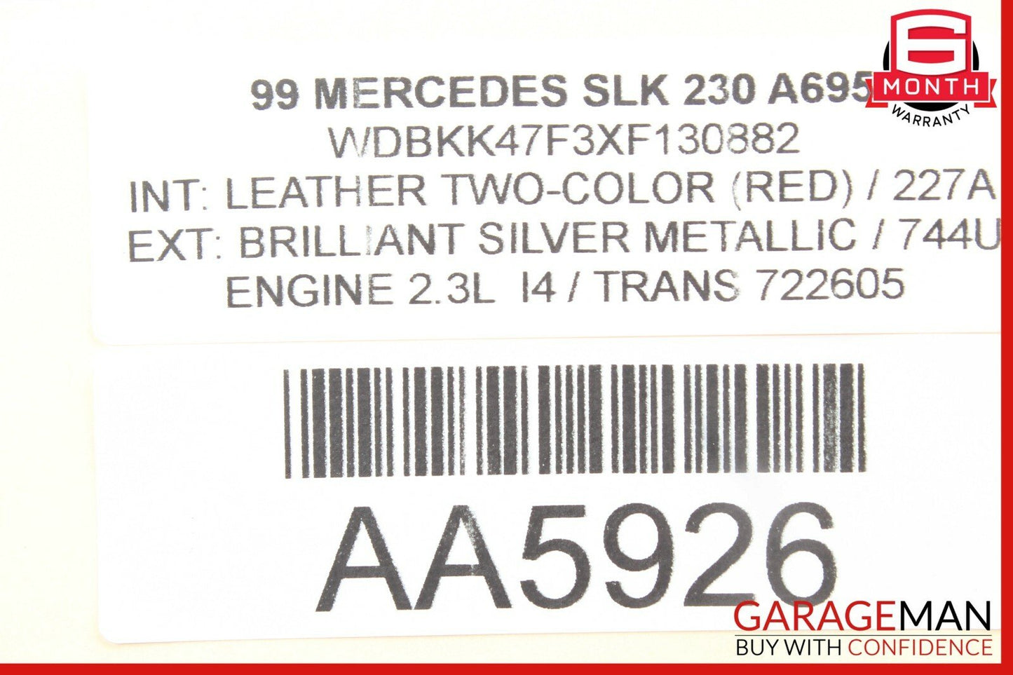 97-04 Mercedes R170 SLK230 Rear Left / Right Side Suspension Lower Control Arm