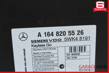 06-12 Mercedes X164 GL450 4MATIC ML350 Keyless Go Control Module 1648205526 OEM