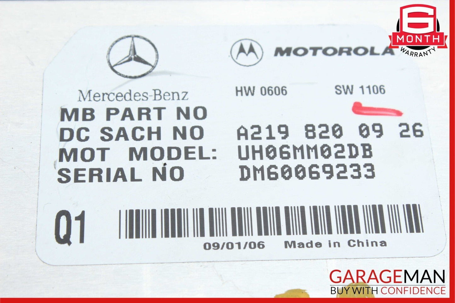 06-09 Mercedes X164 GL450 4MATIC Communication Control Module Unit OEM