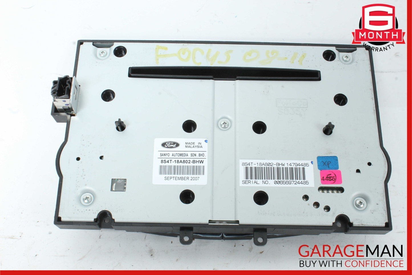 08-11 Ford Focus Center Dashboard AM FM CD AUX Radio Switch Control Module Panel