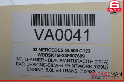 03-08 Mercedes R230 SL500 SL550 Convertible Top Hydraulic Pump Motor OEM