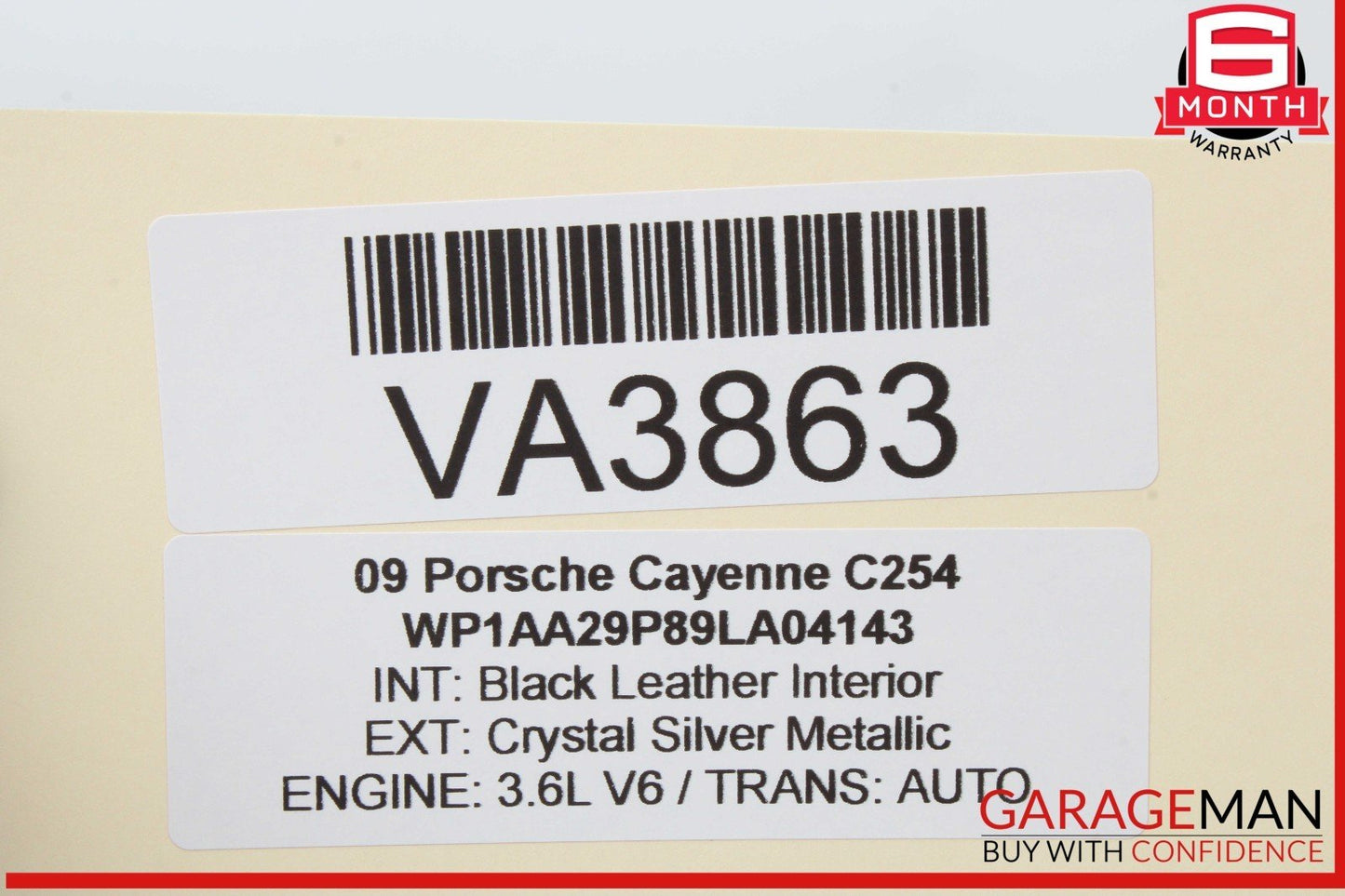 03-10 Porsche Cayenne 955 957 Front Right Side Sunvisor Sun Visor Shade OEM