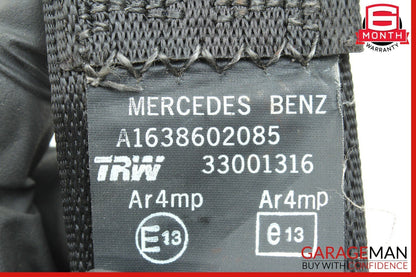 98-05 Mercedes W163 ML350 ML500 Rear Right Seat Belt Seatbelt Retractor Black