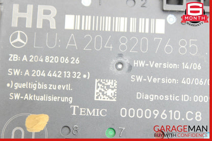 08-14 Mercedes W204 C300 C350 Sedan Rear Right Side Door Control Module Unit