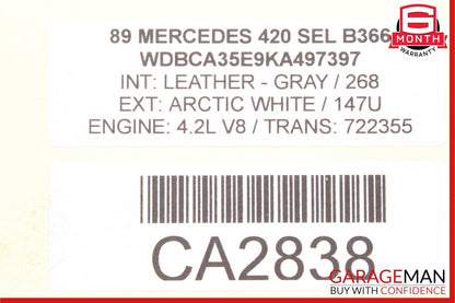 86-91 Mercedes W126 420SEL Rear Right Side Interior Door Handle OEM