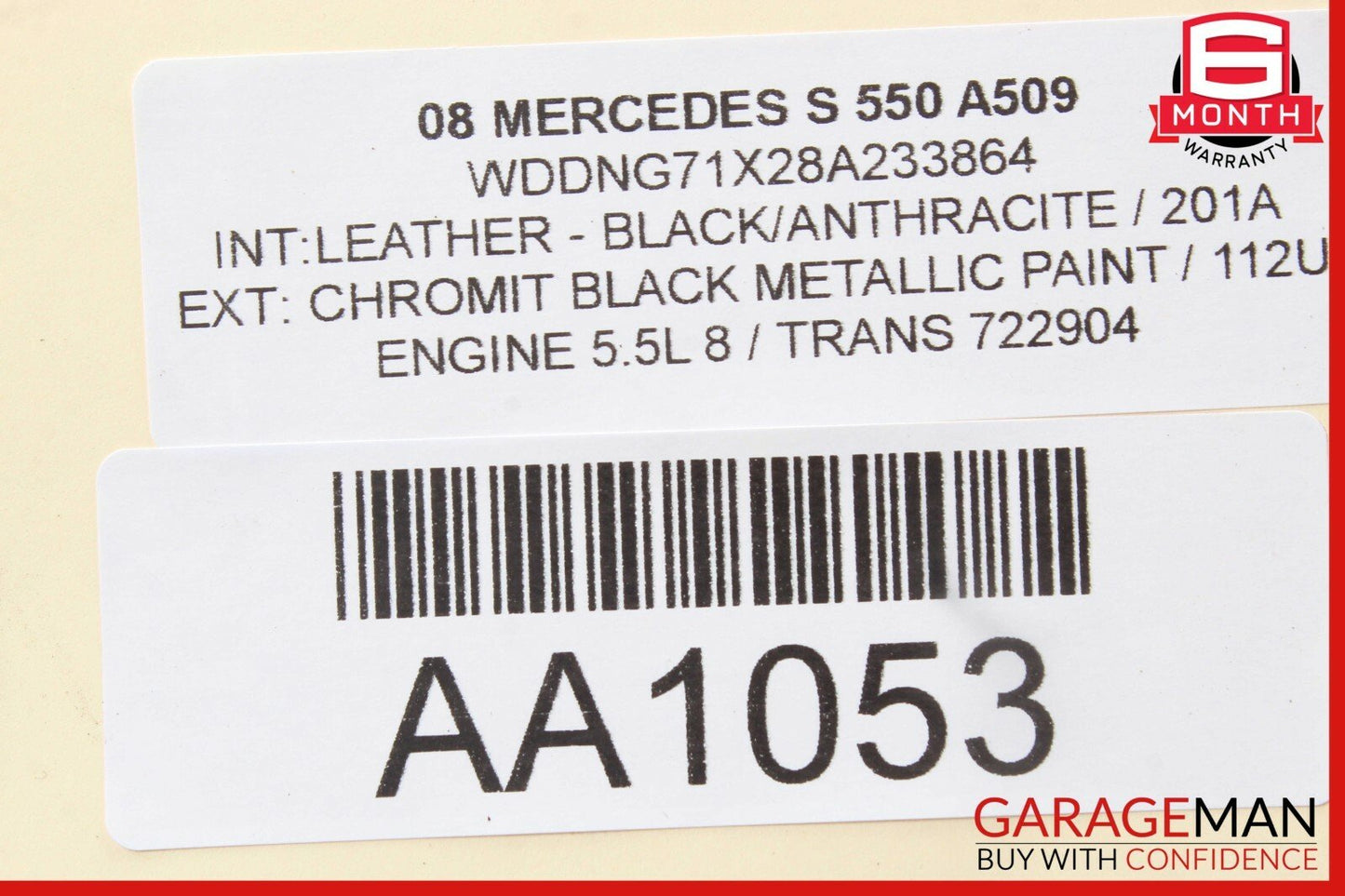 07-13 Mercedes W221 S350 Front Right Upper Control Arm w/ Height Level Sensor
