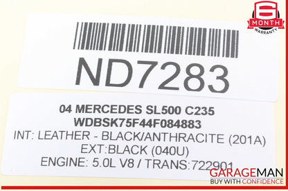 03-12 Mercedes R230 SL500 SL55 AMG Front Left SAM Fuse Box Control Module OEM