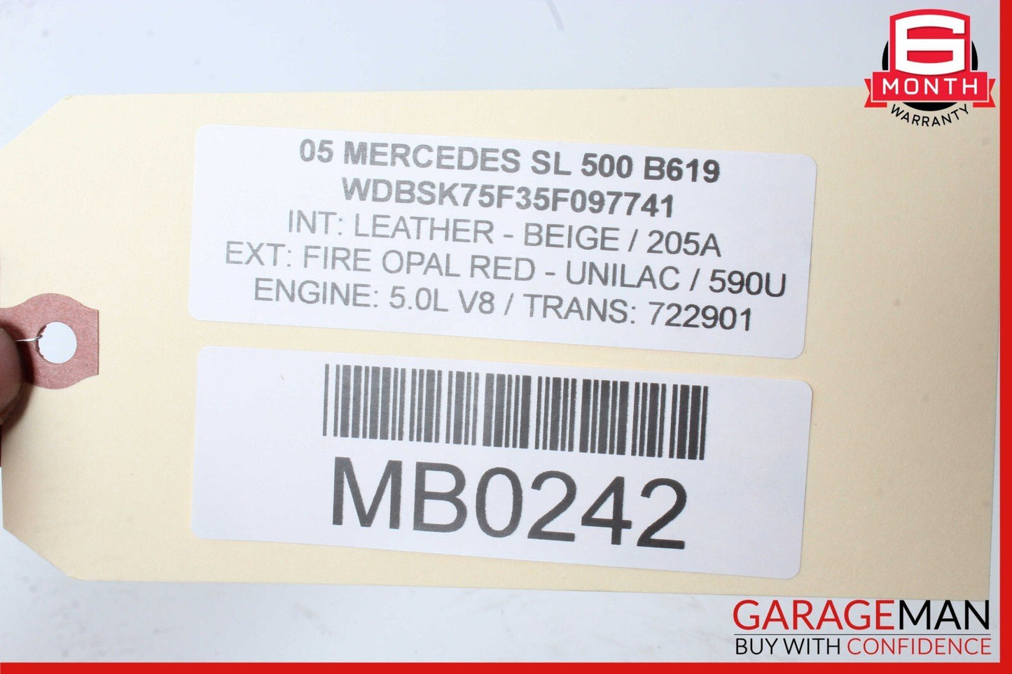 03-08 Mercedes R230 SL500 Rear Left Seat Belt Retractor Luggage w/ Speaker OEM