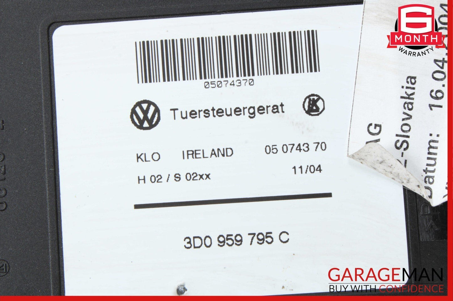 03-10 Porsche Cayenne 955 957 Rear Left Side Door Window Regulator Motor OEM