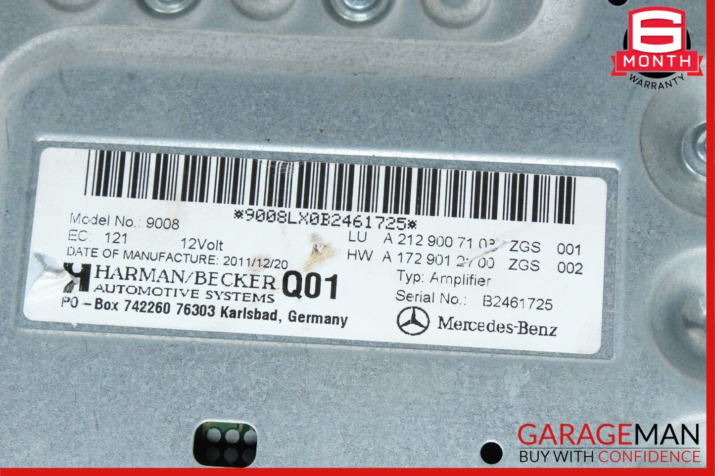 08-17 Mercedes W212 E550 C300 C350 Amplifier Amp Harman/Becker 2129005213 OEM