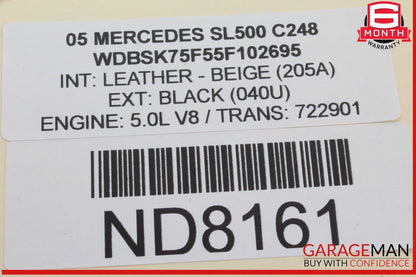 03-06 Mercedes R230 SL500 CLK500 CL500 ML500 ECU Engine Control Module Unit OEM