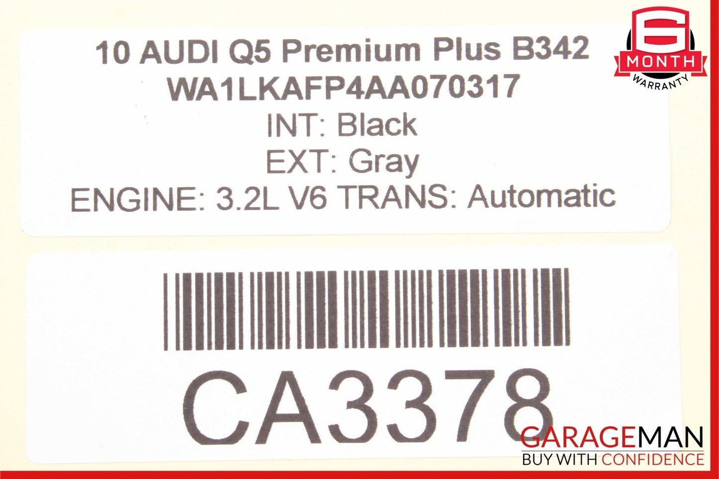 08-14 Audi Q5 A5 Rear Right Passenger Side Brake Caliper OEM