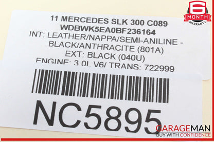 05-11 Mercedes R171 SLK300 Convertible Rear Right Side Top Trunk Lid Cylinder