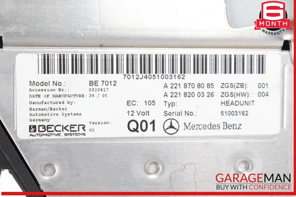 07-09 Mercedes W221 S550 Navigation Command Head Unit CD Audio Player OEM