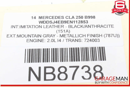 14-20 Mercedes W117 CLA250 Rear Left / Right Side Suspension Lower Control Arm