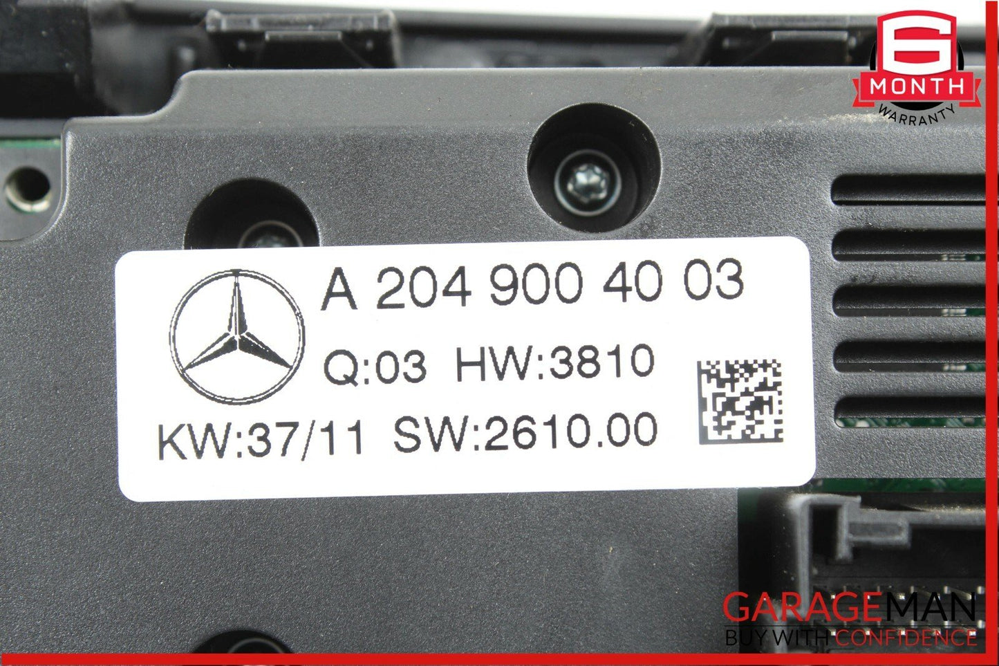 12-14 Mercedes W204 C250 AC A/C Heater Climate Temperature Control Switch Module