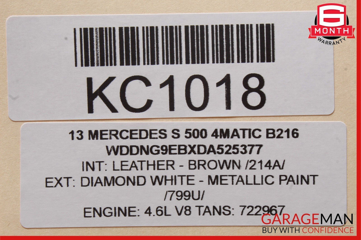 10-13 Mercedes W221 S550 Vacuum Valve Pump Reservoir Tank 1708050019 OEM