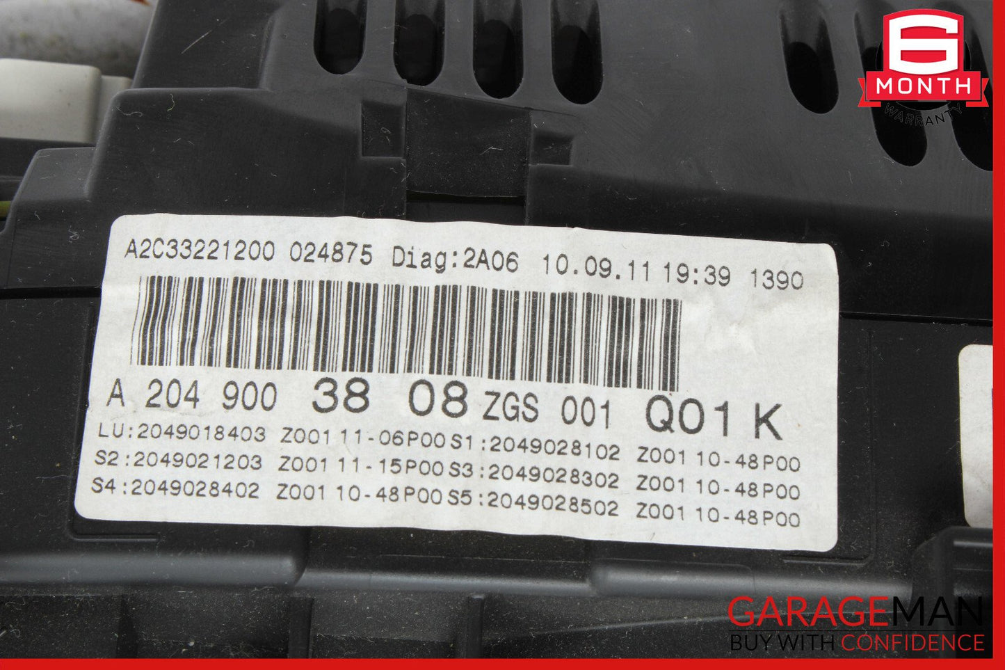 12-14 Mercedes W204 C250 C300 C350 Instrument Speedometer Cluster 2049003808 OEM