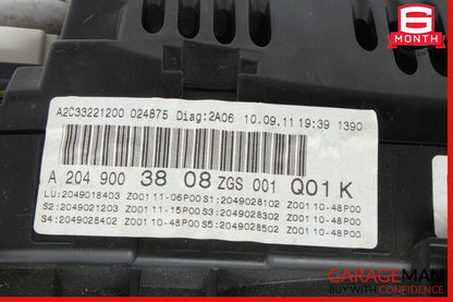 12-14 Mercedes W204 C250 C300 C350 Instrument Speedometer Cluster 2049003808 OEM