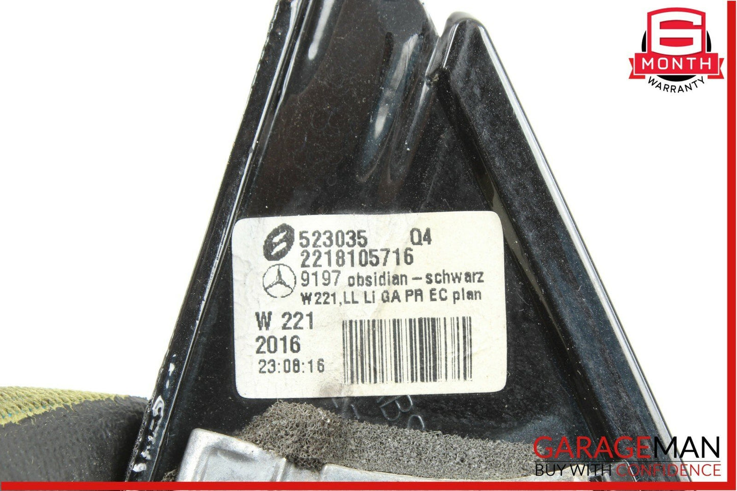 07-09 Mercedes W221 S550 Front Left Side Mirror Rear View Door Obsidian Black