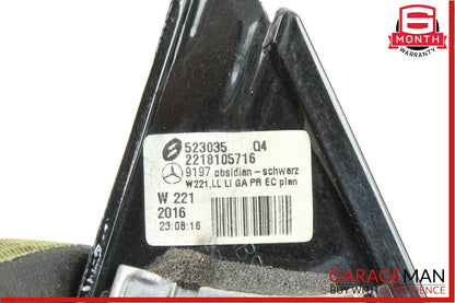07-09 Mercedes W221 S550 Front Left Side Mirror Rear View Door Obsidian Black